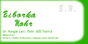 biborka mohr business card